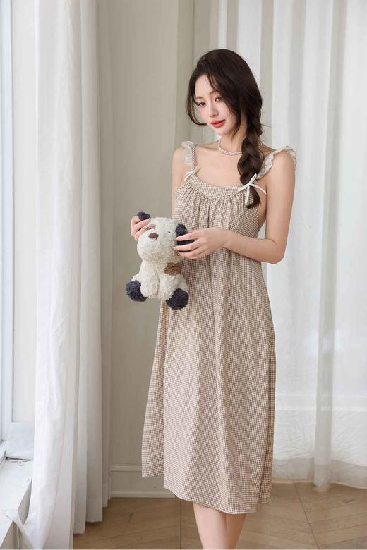小格子清新睡裙初夏日记-纪念日百货门店同款169593112 商品图3