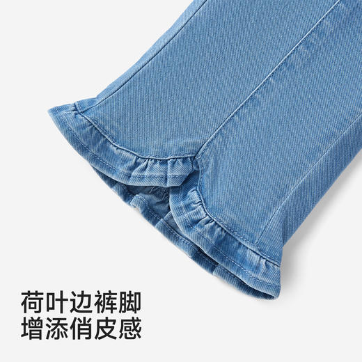 【商场同款】英氏女童中裤夏新款休闲五分裤牛仔蓝薄款裤子 商品图4
