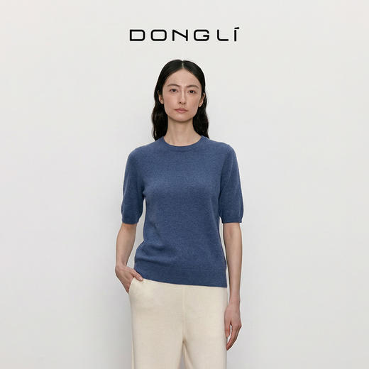 东黎 • 山羊绒女士春秋圆领经典基础百搭短袖 270 商品图4
