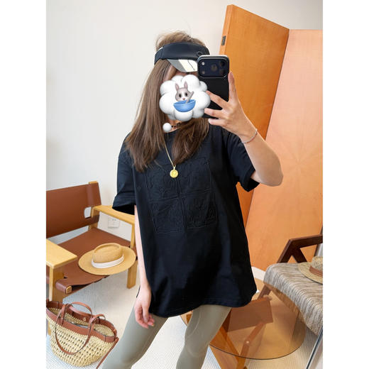 2026/3/23手工小马刺绣高克重长绒棉 T 恤，7-10个工作日发货 商品图5