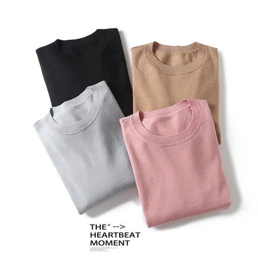 LA BULL可机洗圆领羊毛打底衫|衣柜必备基础款，轻盈软糯 商品图4