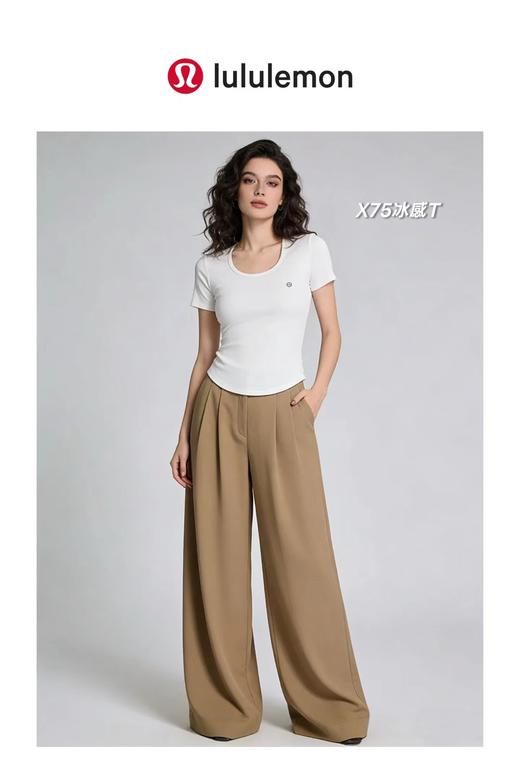 F032368一包三件装春夏新款女士三色冰感大U领燕尾短袖T 商品图7