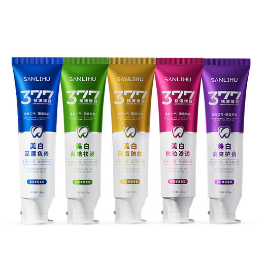 【微粒渗透！清爽护牙】377双效美白护齿牙膏去牙渍烟渍牙黄抗敏感薄荷清新口气。xa 商品图3