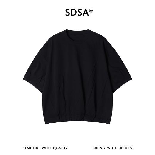SDSA男装2026新款高贵轻奢韩版简约纯色圆领短袖T恤百搭宽松上衣 商品图1