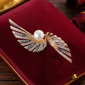 子佩集【闪耀之光】珍珠惜王妃胸针【ZXXZ006】9mm珠镀金旋转2601