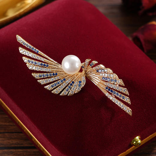 子佩集【闪耀之光】珍珠惜王妃胸针【ZXXZ006】9mm珠镀金旋转2601 商品图0