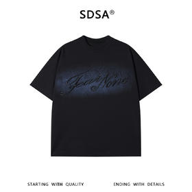 SDSA男装2026新款高贵轻奢美式撞色印花刺绣字母圆领短袖T恤百搭
