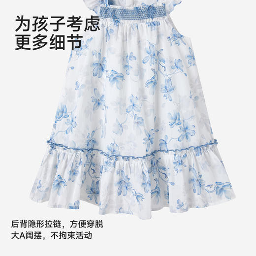 【商场同款】英氏女童背心裙春夏季新款纯棉连衣裙儿童短袖公主裙 商品图4