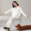 雀说纯棉睡衣女春秋季长袖开衫翻领家居服套装简约休闲可外穿ALW02G412345 商品缩略图3