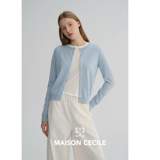 MC五色全羊毛早春修身软糯针织开衫（新增奶油黄色）MAISON CECILE 商品图2
