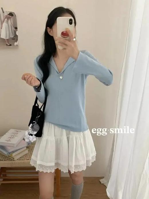 【egg.smile九色纯欲V领打底衫】9色可选~单穿显瘦，叠穿有层次，视觉显瘦10斤！V领设计，若隐若现的撩人魅力WD 商品图1