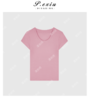 03-4潘依绣丁丁宠粉夏季简约休闲通勤百搭U领短袖T恤 Q2108 商品缩略图0