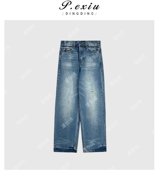 03-4潘依绣丁丁宠粉春夏新品设计感时尚通勤直筒牛仔裤 Q7331 商品图0