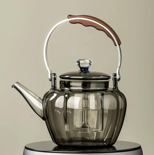 半月南瓜提梁壶（烟灰色） 商品图3