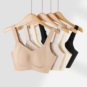 美奈川新款无钢圈中厚杯聚拢小胸收副乳内衣女防下垂防外扩胸罩盈润杯 BRA11496