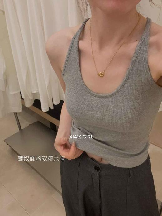 DP买手优选蕾丝镂空U型领螺纹背心-纪念日百货门店同款170893083【下单后3-5天发货】 商品图3