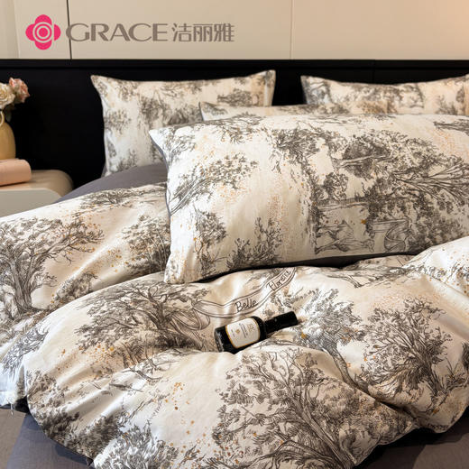 洁丽雅（Grace)树屿.40支精梳棉数码印花四件套JLY25605 商品图4