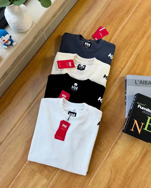 F032320春秋新款纯棉螺纹拼接面料落肩时尚圆领长袖卫衣 商品图8