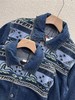 F032309新款男士复古风格海鸥印花拼接牛仔面料夹克外套 商品缩略图3