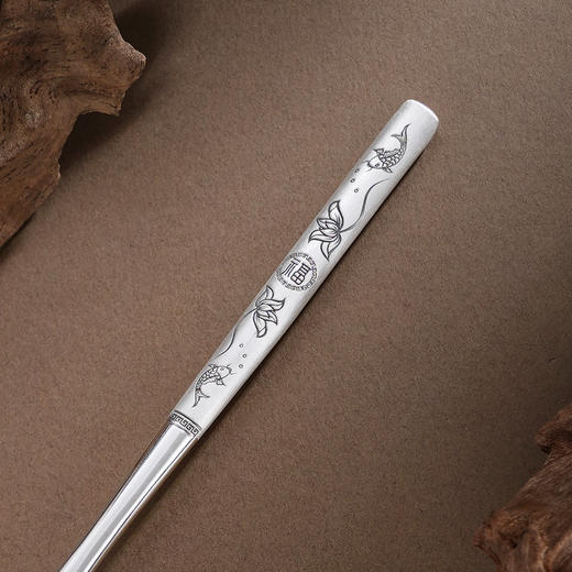 子佩集【福缘相逢】银S999摆件【YH006600016-1】餐具鱼莲&福勺子2601 商品图3