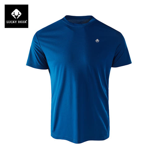 【99元任选3件】LUCKY DEER幸运鹿情侣款户外轻薄跑步速干冰感透气运动短袖 商品图0