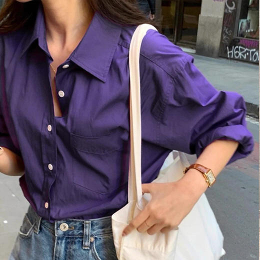 【时尚气质春款衬衫合集】超显瘦收腰掐褶衬衫，大气廓形府绸衬衫，内搭外穿两相宜 商品图10