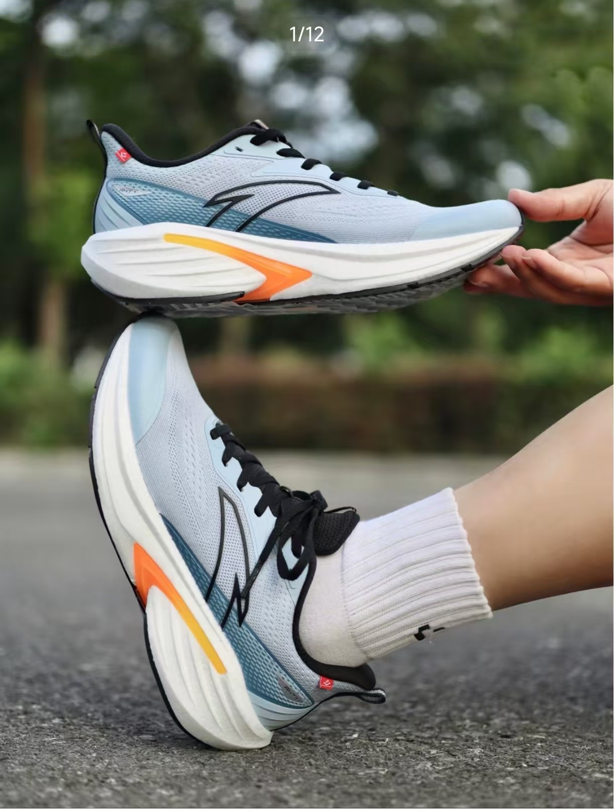 【爆款】安踏火箭7代丨防泼水防滑抓地跑步鞋男子耐磨运动鞋112545581