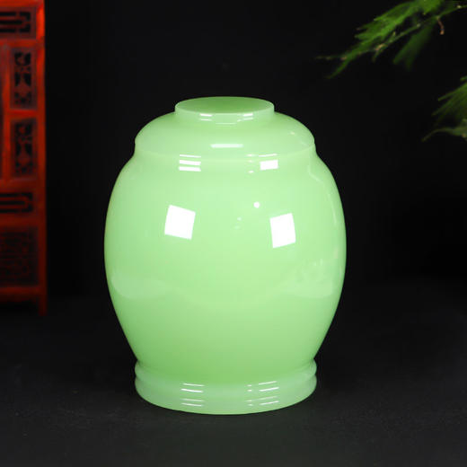 帝王绿琉璃骨灰坛净面骨灰桶骨灰坛 商品图0