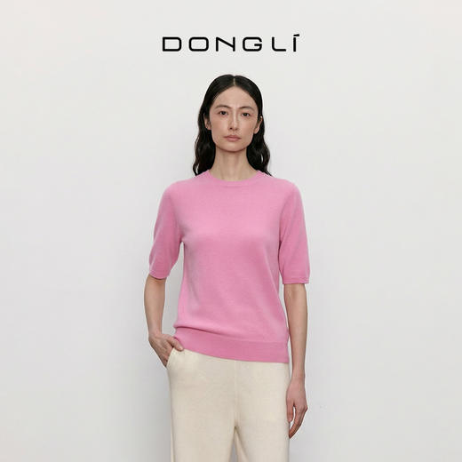 东黎 • 山羊绒女士春秋圆领经典基础百搭短袖 270 商品图7