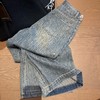 【春日蓝调】重工细钻！2026满天星棉混纺牛仔有筋骨烫钻复古微喇阔腿牛仔裤！ 商品缩略图3