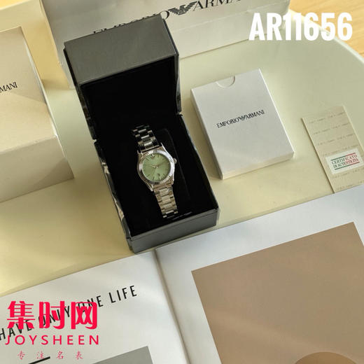 原单阿玛尼AR11656 苹果绿面 女士腕表
机芯：原装进口石英机芯 商品图2