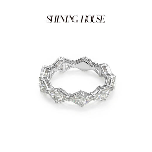 Forever·永恒之环系列 ShiningHouse培育] 18k金钻石戒指 专利特切钻石星运钻人工真钻人造钻石K金戒指时尚钻石戒指【此商品不支持7天无理由退货退款】 商品图1