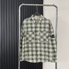 F032352棉麻混纺休闲胸前大口袋工装长袖格子衬衫外套 商品缩略图5