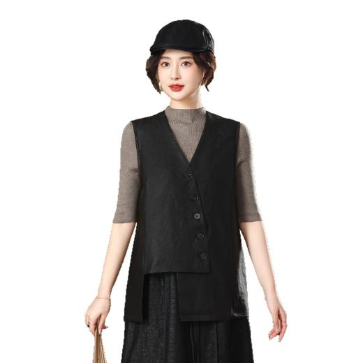 丁摩 真丝香云纱龟纹百搭时尚马甲6610 商品图3