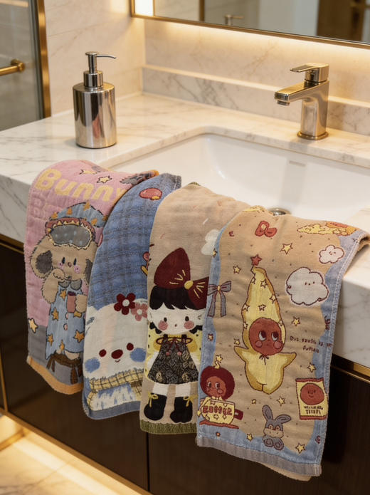 四层棉纱毛巾4条 商品图1