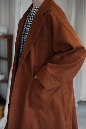 The last flower of the afternoon 栗子色西装大衣外套