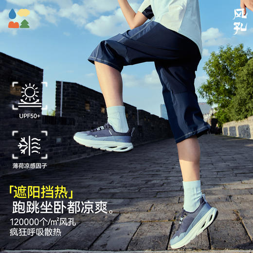 【凉感防晒七分裤】森林棠26夏款风孔透气清凉舒适宽松儿童休闲裤42062029 商品图1