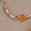 子佩集【灵珀珍爱】银S925珍珠惜王妃手链【SGB0747008】2.8mm珠爱心镀金2601 商品缩略图2