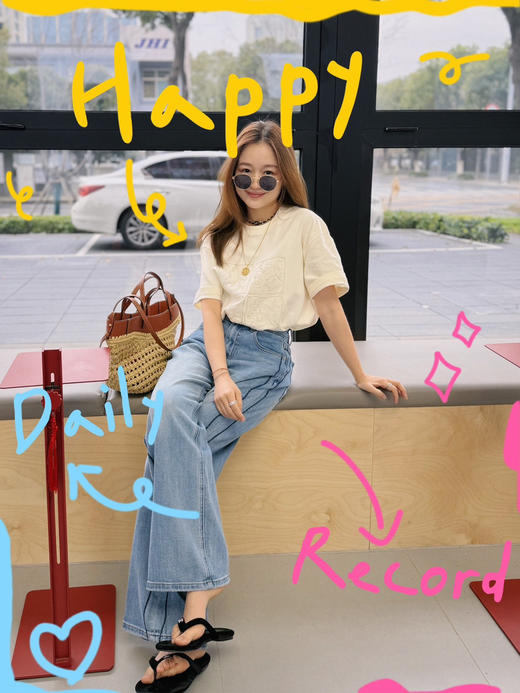 2026/3/23手工小马刺绣高克重长绒棉 T 恤，7-10个工作日发货 商品图0