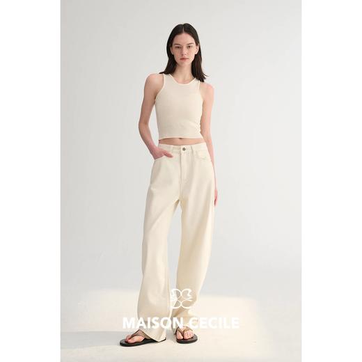 MC 三色|春夏低饱和温柔简约百搭显瘦镰刀牛仔裤MAISON CECILE 商品图2