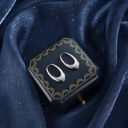 子佩集【时光漫溯】银S925耳环【FYE-1472】时尚扣环圆圈2601 商品图1