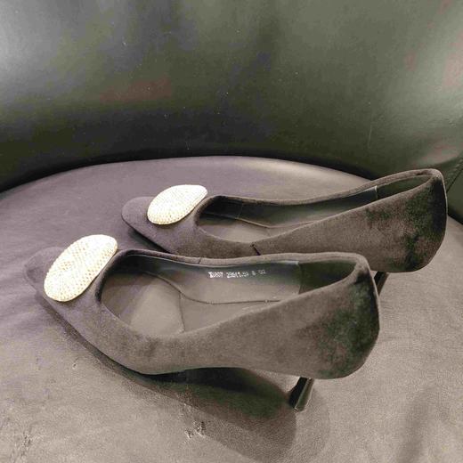 LFGJ X0807丝绒小跟鞋 商品图4