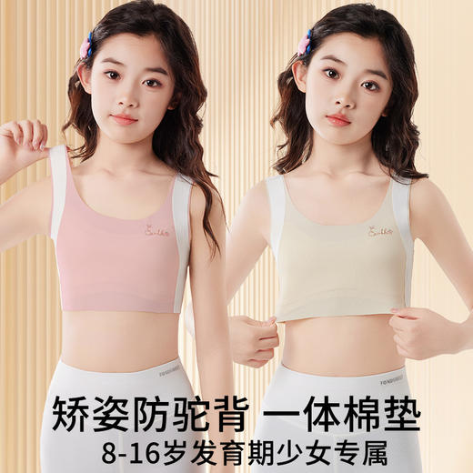 【秒杀】39.9元/2件少女文胸夏季一阶段小背心女童 商品图1