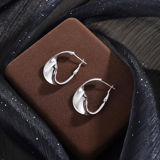 子佩集【清若】银S925耳环【FYE-1591100】时尚扣环圆圈2601 商品图0