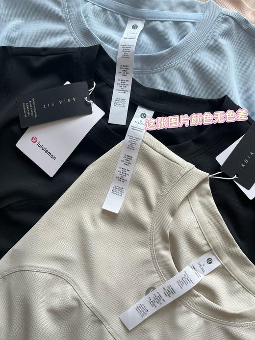 点此购买 LULU露露春夏季华夫格女士速干修身短袖T恤 ss 343095 商品图6