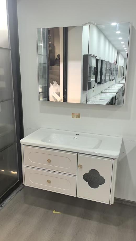 YX浴室柜 673-100 白 三包装配50陶瓷盆 商品图0