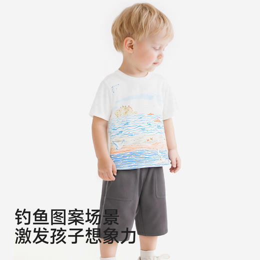 【商场同款】英氏男童短袖T恤夏新款透气小衫儿童圆领打底衫 商品图4