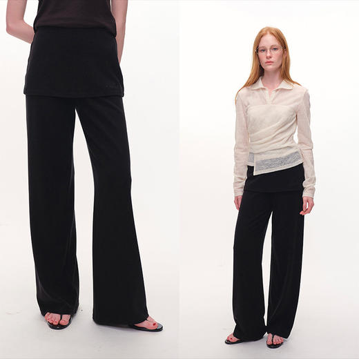 UMILAB｜漫画*优雅藏肉屁帘裤 莫代尔天丝棉绒感亲肤松紧腰P1330V 商品图0