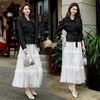 丁摩  春季新款女时尚潮流优雅风小外套皮衣蕾丝半身裙两件套6ZF-3236 商品缩略图3