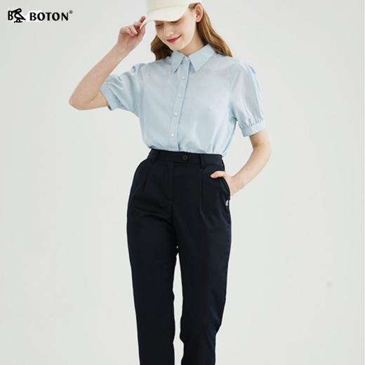 【可拆卸领】波顿春夏女士灯笼袖短袖衬衫高端时尚宽松LS979223 商品图0